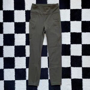 Lululemon Dark Green Cropped Leggings